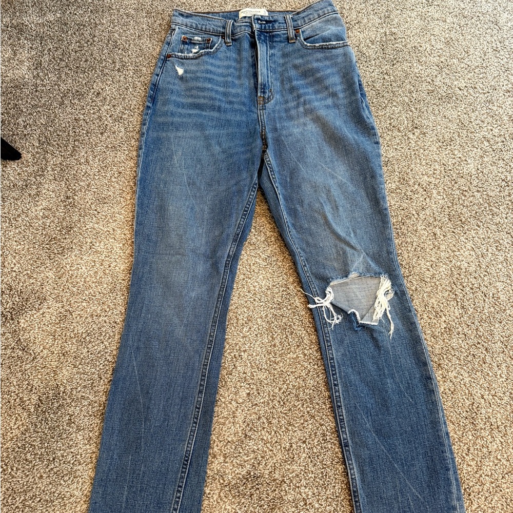 Abercrombie & Fitch 90s slim straight ultra high rise jeans - curve love
